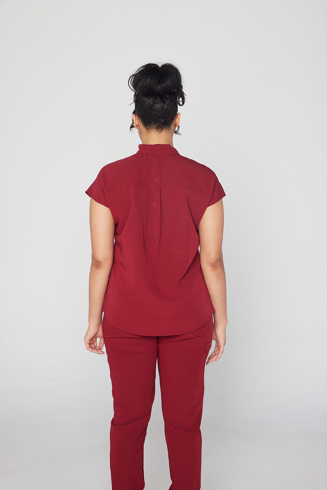 Y.A.V.A.R Female Collar Blouse Scrub Top