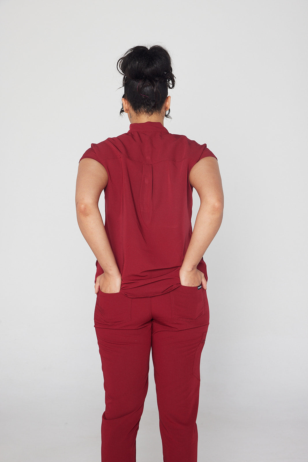 Y.A.V.A.R Female Collar Blouse Scrub Top