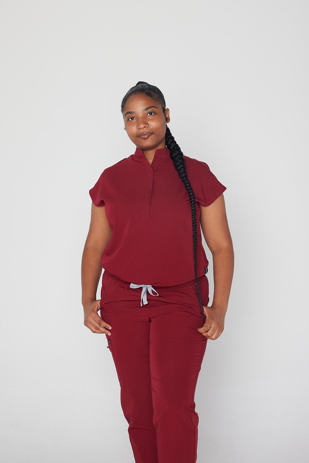 Y.A.V.A.R Female Collar Blouse Scrub Top