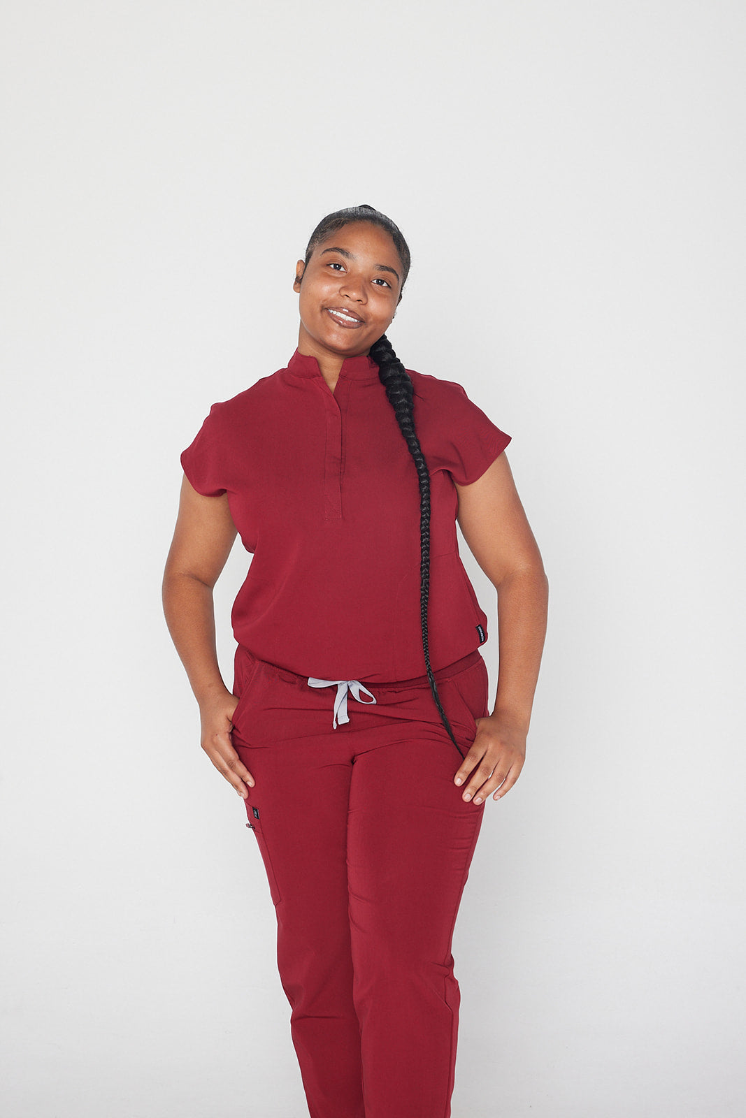 Y.A.V.A.R Female Collar Blouse Scrub Top