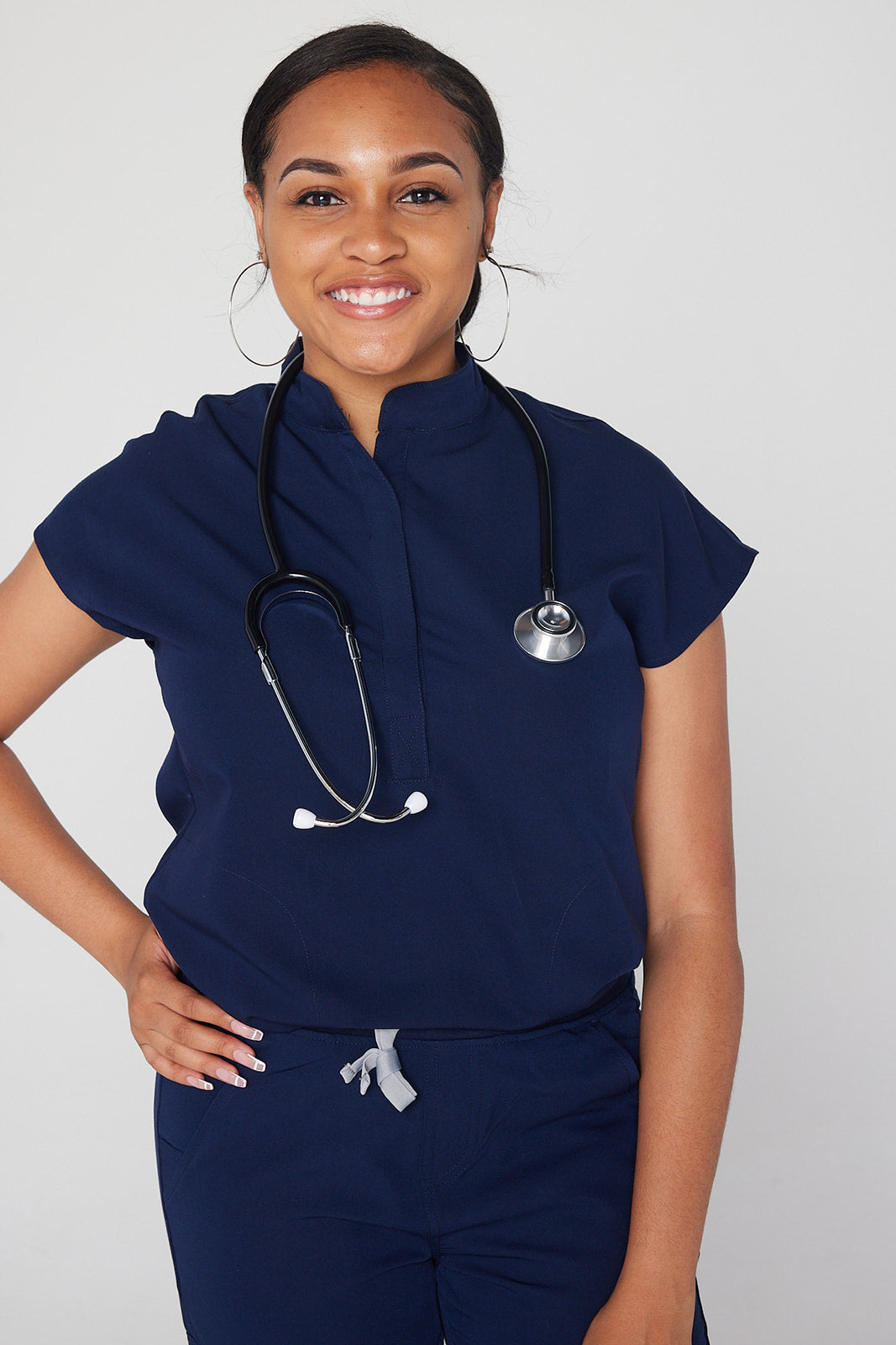 Y.A.V.A.R Female Collar Blouse Scrub Top