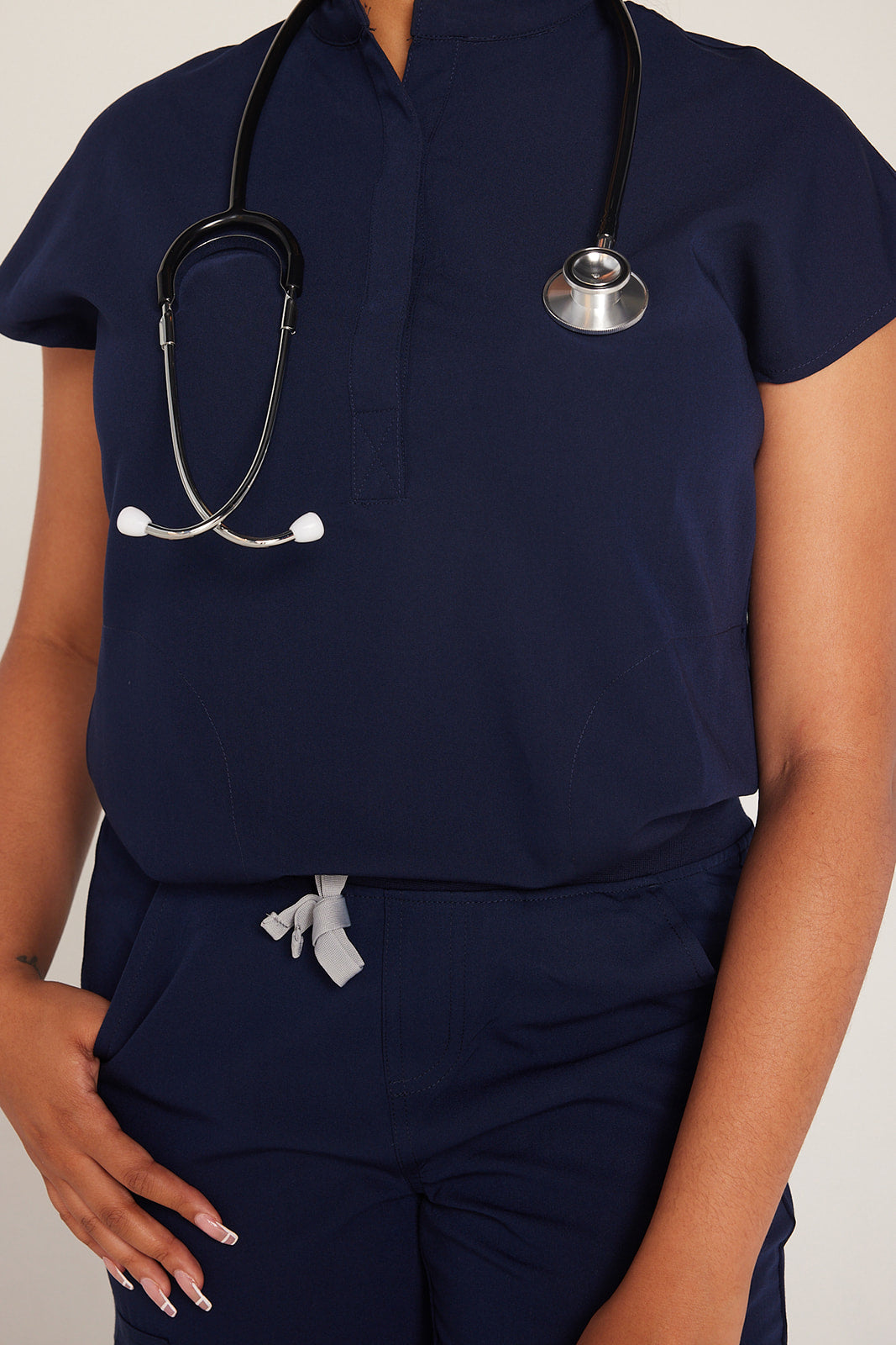 Y.A.V.A.R Female Collar Blouse Scrub Top