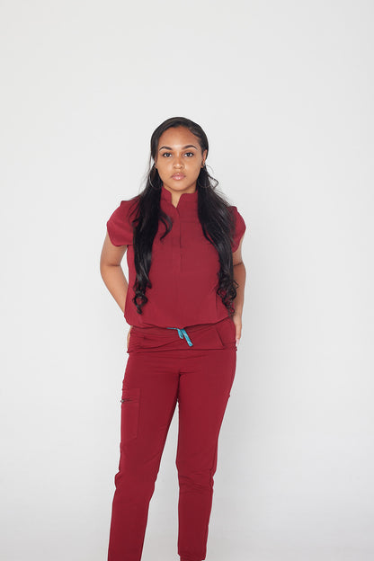 Y.A.V.A.R  Female Collar Blouse Scrub Top