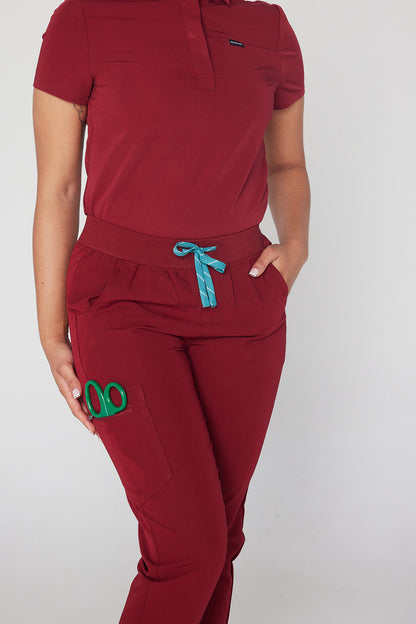 Y.A.V.A.R Collection Female Polo Scrub Top