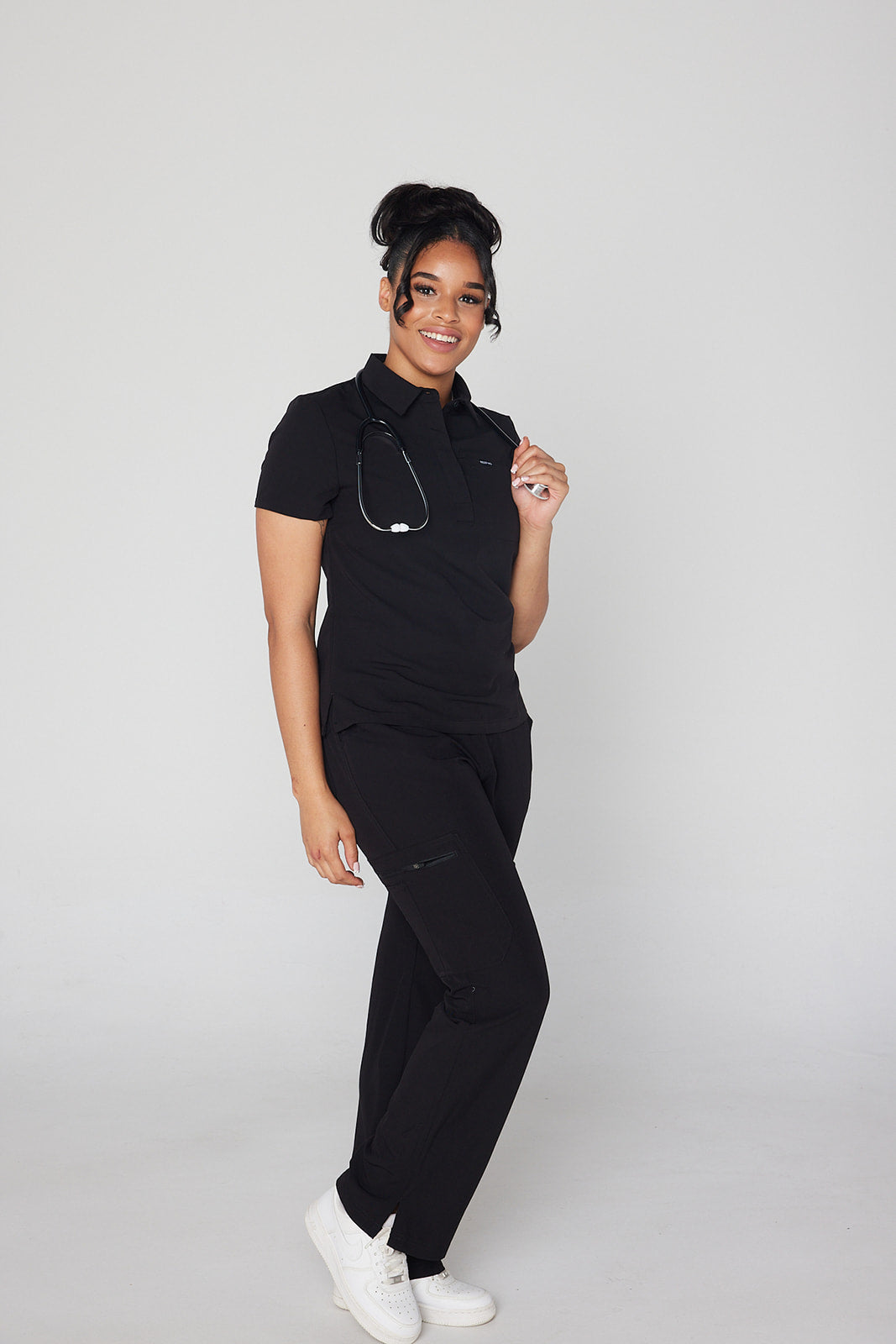 Y.A.V.A.R Collection Female Polo Scrub Top