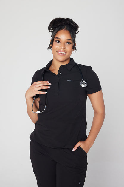 Y.A.V.A.R Collection Female Polo Scrub Top